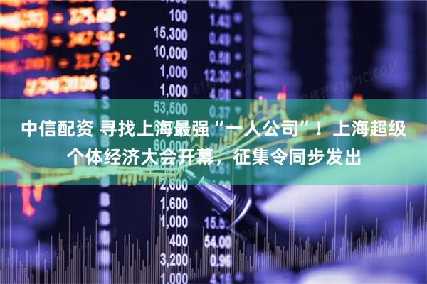 中信配资 寻找上海最强“一人公司”！上海超级个体经济大会开幕，征集令同步发出